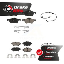 Front Rear Ceramic Disc Brake Pads And Wear Sensor Kit For 2007-2008 Mini Cooper