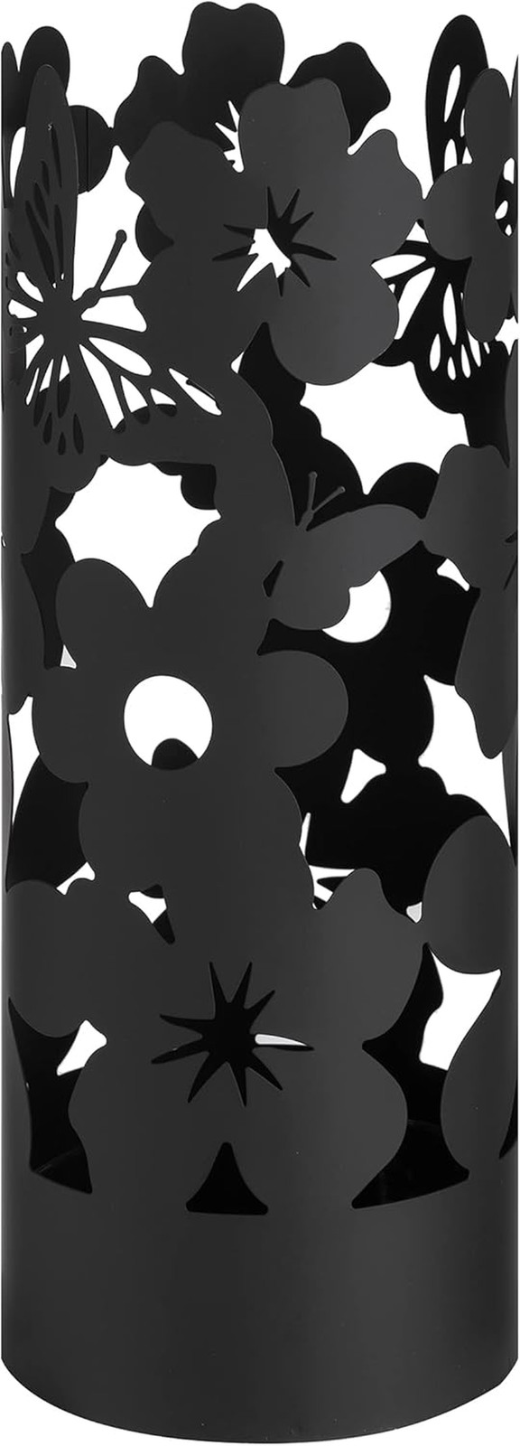 Portaombrelli Flowers Nero Metallo Design - Vaschetta Antigoccia
