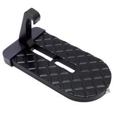 Car Door Step, Multi-Foldable Aluminum Alloy Roof Rack Easy Black