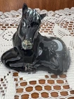 Fenton Art Glass Black Moon Stars Foal Horse Pony Figurine