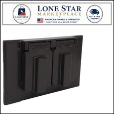 1-Gang Duplex Weatherproof Outlet Cover in Bronze, Listed for Outdoor Safety