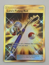 Lana's Fishing Rod 266/236 Cosmic Eclipse Secret Rare Gold Full Art Trainer NM on eBay