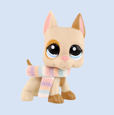 1PCS Mini Pet Shop LPS Dog Toy Great Dane 1647 With Accessory Collect Kid Gift