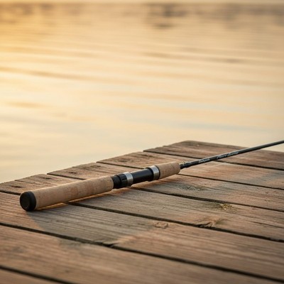 Micro Spinning Rod 5'6'' Light Graphite Bass Fishing Rod - Ultra-Light, Full C...