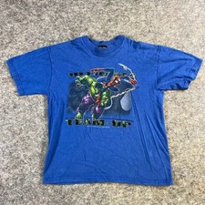 Marvel Mad Engine Hulk Spiderman T Shirt Youth M Ultimate Team Up Super Heroes
