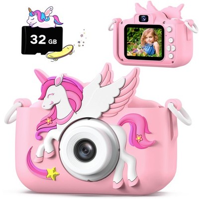 Upgrade for Boys Girls, Digital Selfie with Cute Protective Cover and 32G SD ...