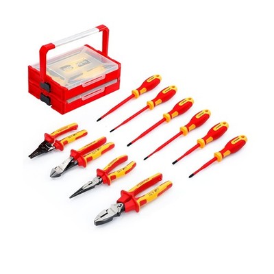 10 PCS Insulated Screwdriver and Pliers Set, 1000V Insulated Electrician Tool...