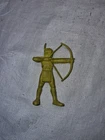 Vintage Marx Fort Apache 60mm Vinyl Indian Warrior with Bow Yellow