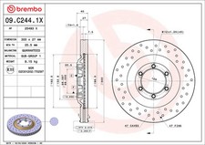 BREMBO 09.C244.1X Bremsscheibe für CHEVROLET,ISUZU