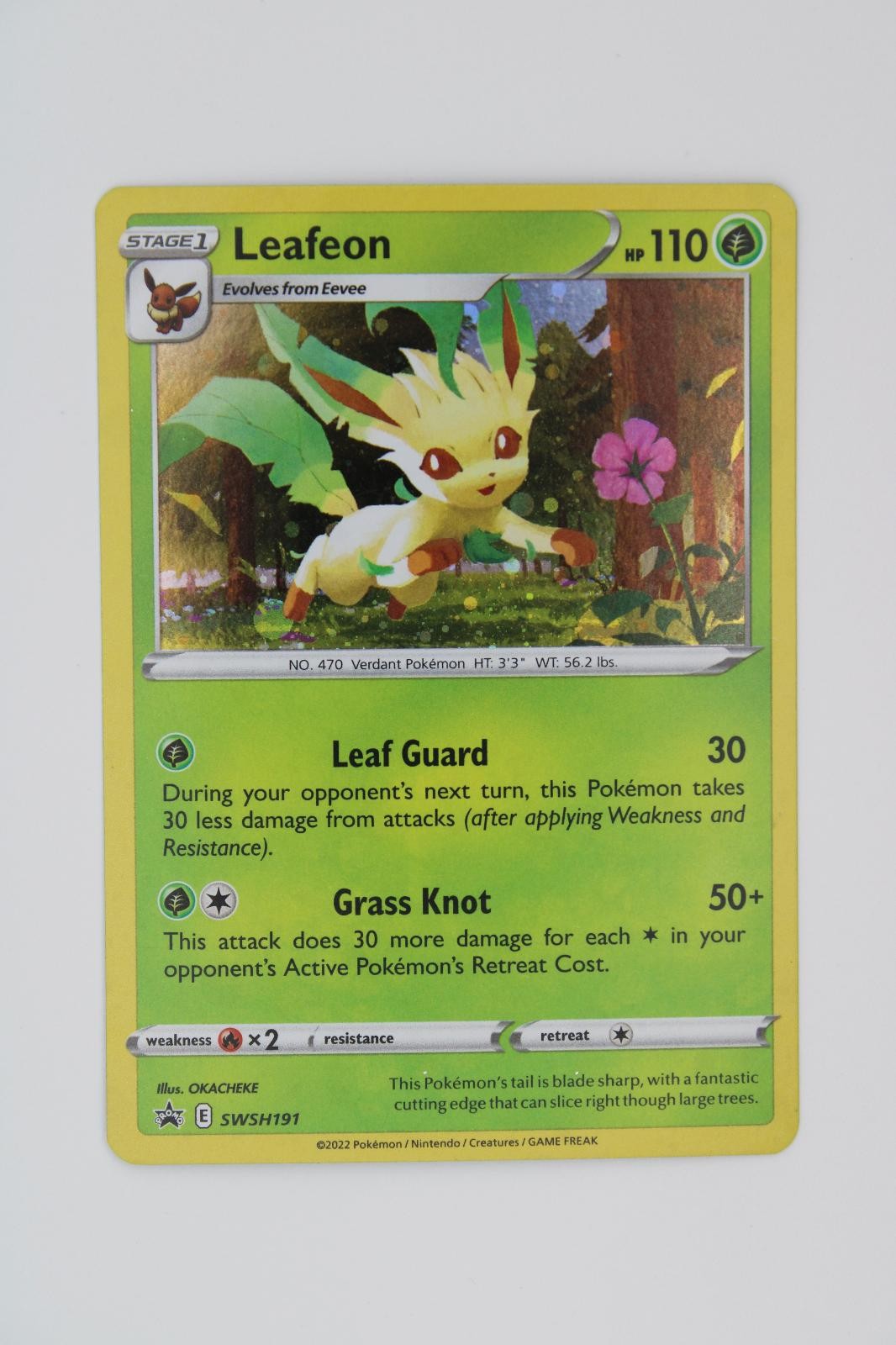 LEAFEON SWSH191 HOLO PROMO SWORD & SHIELD PROMO POKEMON LP B2-S15