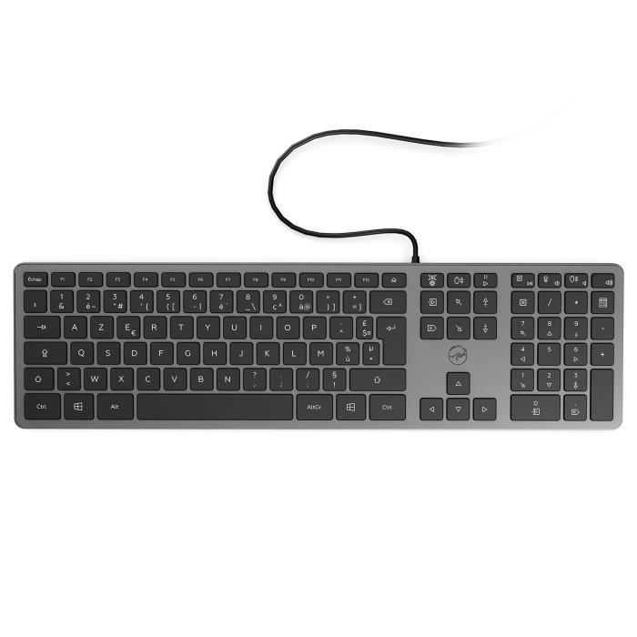 Clavier filaire slim AZERTY Mobility Lab ML311173 à touches plates