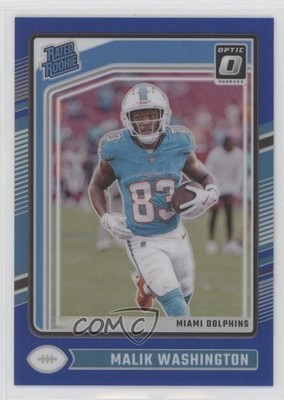 2024 Panini Donruss Optic Rated Blue Prizm /199 Malik Washington Rookie RC 04qn