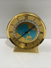 RARO Orologio svizzero da tavolo scrivania Imhof con 8 giorni ora mondiale 24 ore funzionante!