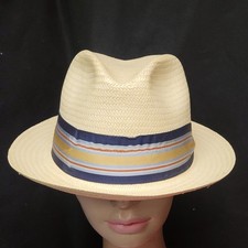 VINTAGE Bianchi Genuine Panapore Straw GRANGER Hat Size 7 1/2"