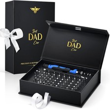 Best Dad Ever Screwdriver Set 60 in 1 Precision Repair Tool Gift for Dad & Gran
