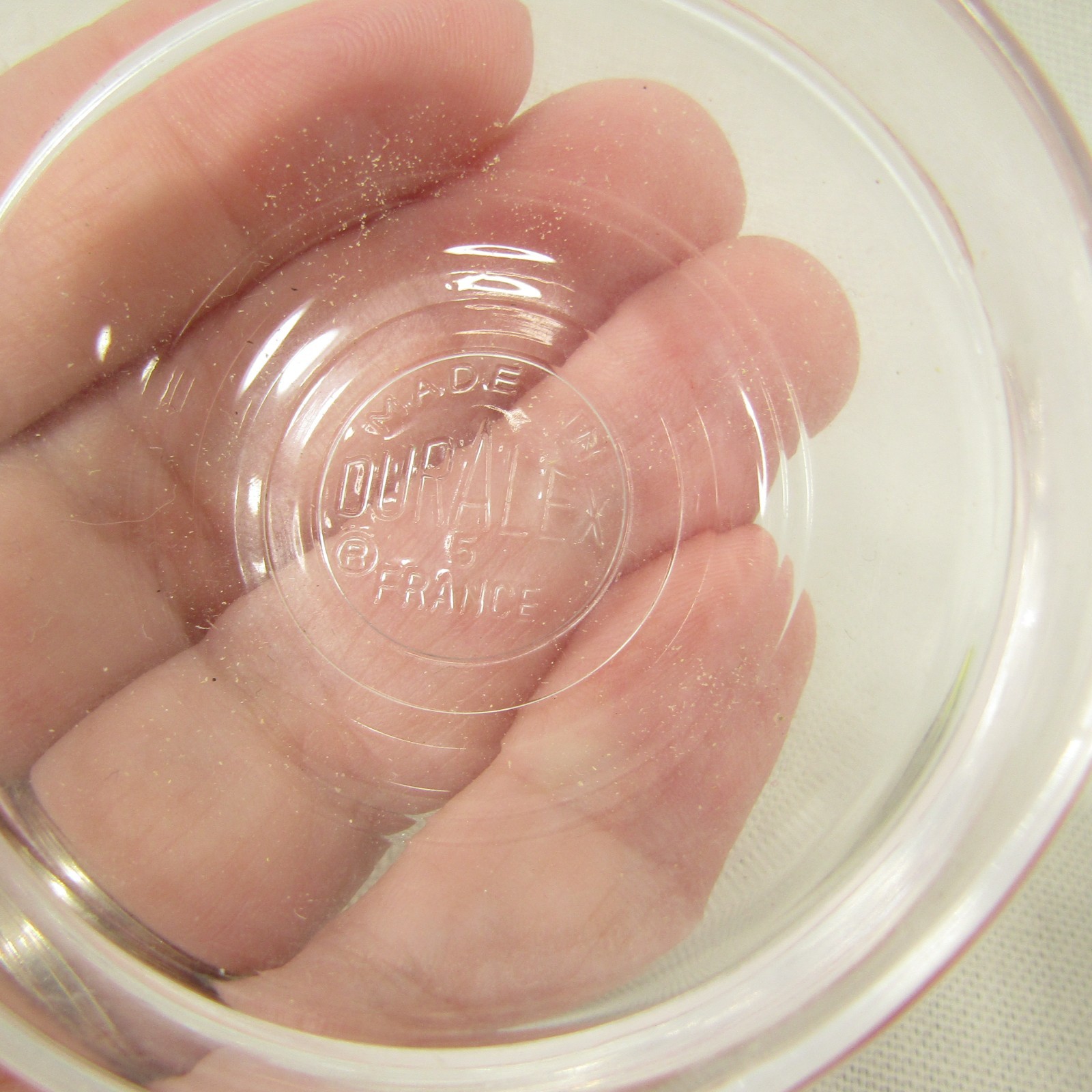 Duralex Clear Glass Food Prep Sauce Dip 4 Mini Bowls 2.5" France Stacking NEW