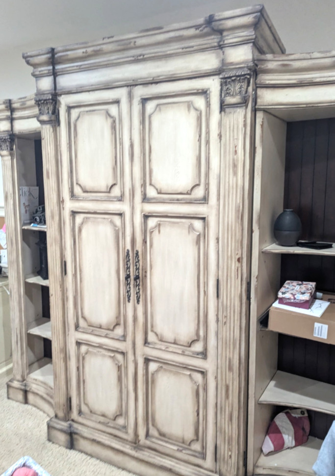 Huge Entertainment Center Armoire (Rustic) Nice Shape! - Loc