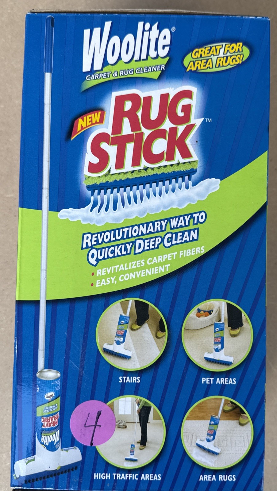Woolite Rug Stick Carpet Cleaner Brush Kit | Rug Stick and Cleaner New In Box