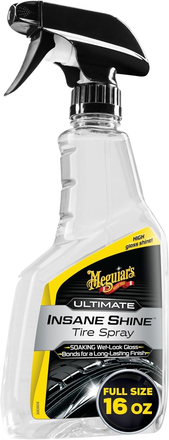 Meguiar's Ultimate Insane Shine Tire Spray - Premium Tire Dressing that Delivers