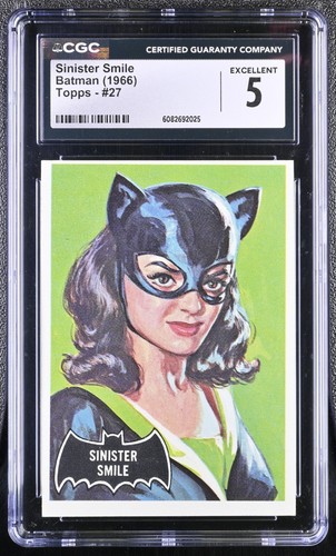 1966 Topps Batman Black Bat #27 Sinister Smile — CGC 5