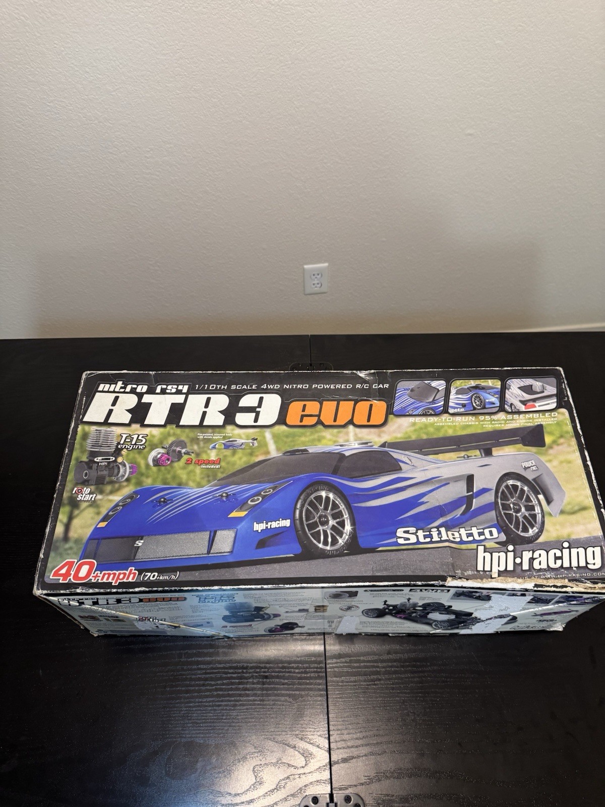 Nitro Rs4 1/10 Scale 4WD Nitro Powered R/C Car RTR 3 Evo HPI-Racing Stiletto