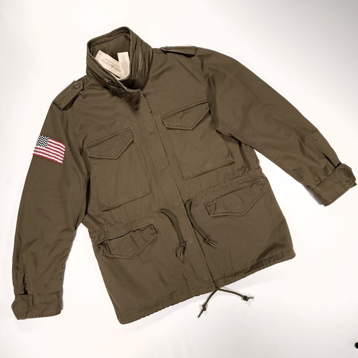 Ralph Lauren Denim Supply Beaded American US Flag Military Field
