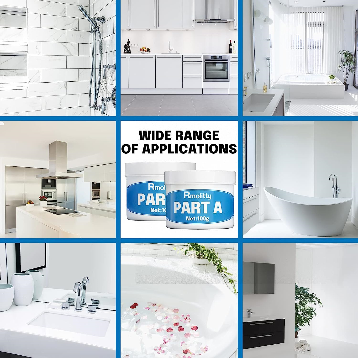 Shower Tray Repair Kit, 200g Tub, Tile and Shower Repair Kit