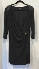Thalia Sodi Women Faux Wrap Dress Size XL Little Black Dress Sexy