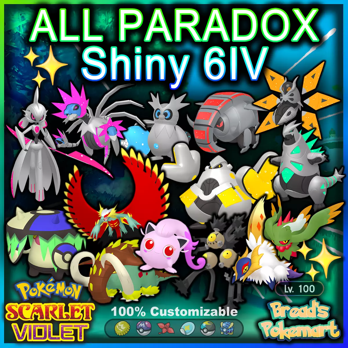 Pokemon Scarlet & Violet Shiny Pokemon 6IV Battle Ready!!