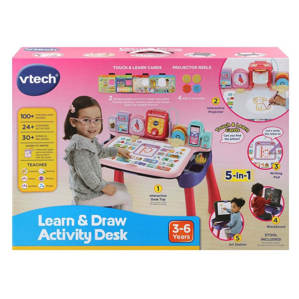 VTech Learn and Draw Activity Desk Pink NEW