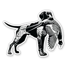 German Shorthaired Pointer Pheasant Hunting Vinyl Sticker - for Phone Car Laptop