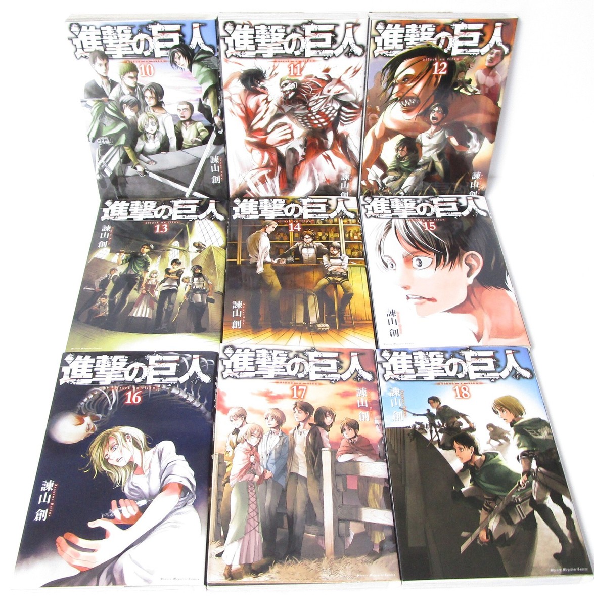 Attack on Titan Shingeki no Kyojin Vol.1-34 Complete Manga Set