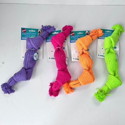 Ethical Pets Super Squeak Rope Dog Toy with Squeaker  14-Inch