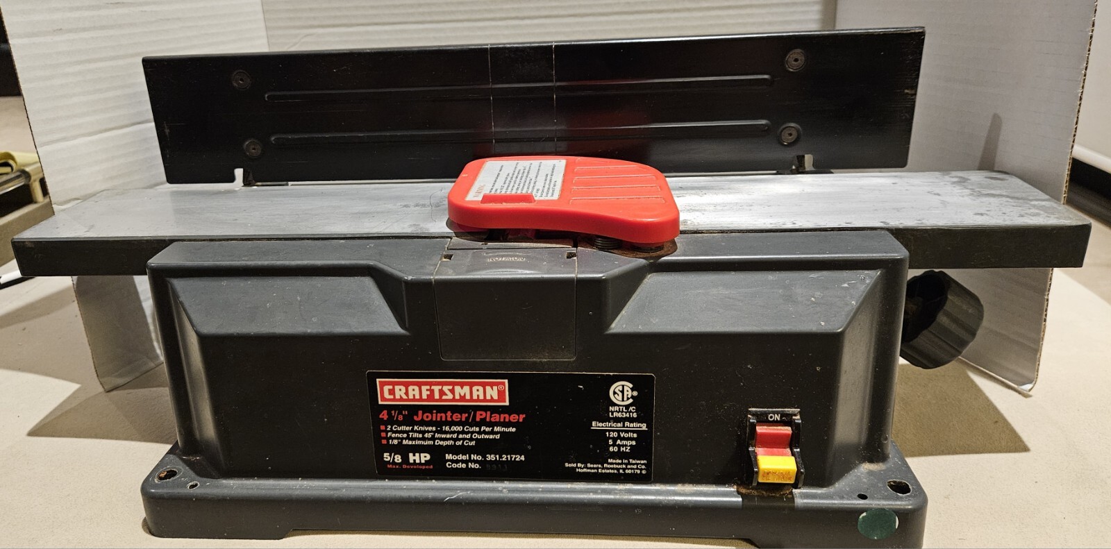 craftsman jointer planer 4 1/8" 5/8hp. Very good condition. eBay
