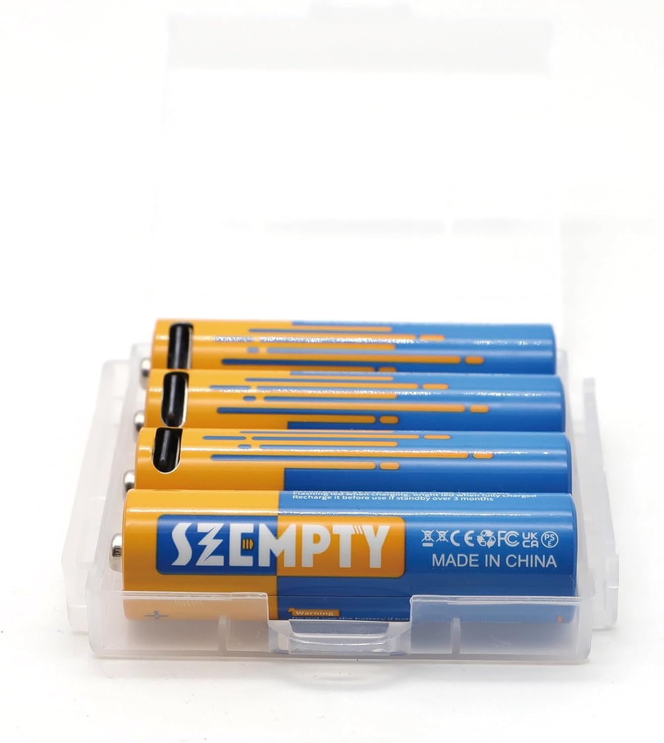 SZEMPTY Lithium Rechargeable Batteries AA, 1.5V Liion USB AA Battery