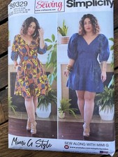 Simplicity Sewing Pattern S9329  Mimi G Style Dress in 2 Lengths 6-24 Unused