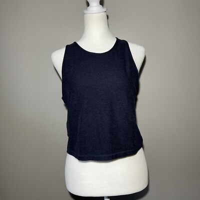 Vuori Women s Elevation Plyo Tank In Midnight Heather Navy Size Large?