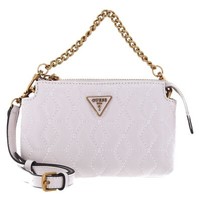 Guess Elenia Mini Crossbody Top Zip Handtasche Tasche Stone Creme Neu