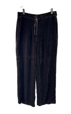 Vintage Y2K Fairy Grunge Pants Womens Small Silk Burnout Velvet Velour Wide Leg