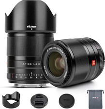 VILTROX 33mm E Mount F1.4 Auto Focus Wide Angle APS-C Prime Lens SONY E-Mt Black