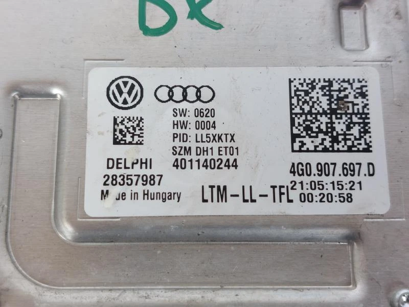 4G0907697D CENTRALINA FARO DX AUDI A4 ALLROAD (8KH-B8) 2.0 TDI 16V MAN 6M 150CV - Immagine 4 di 4