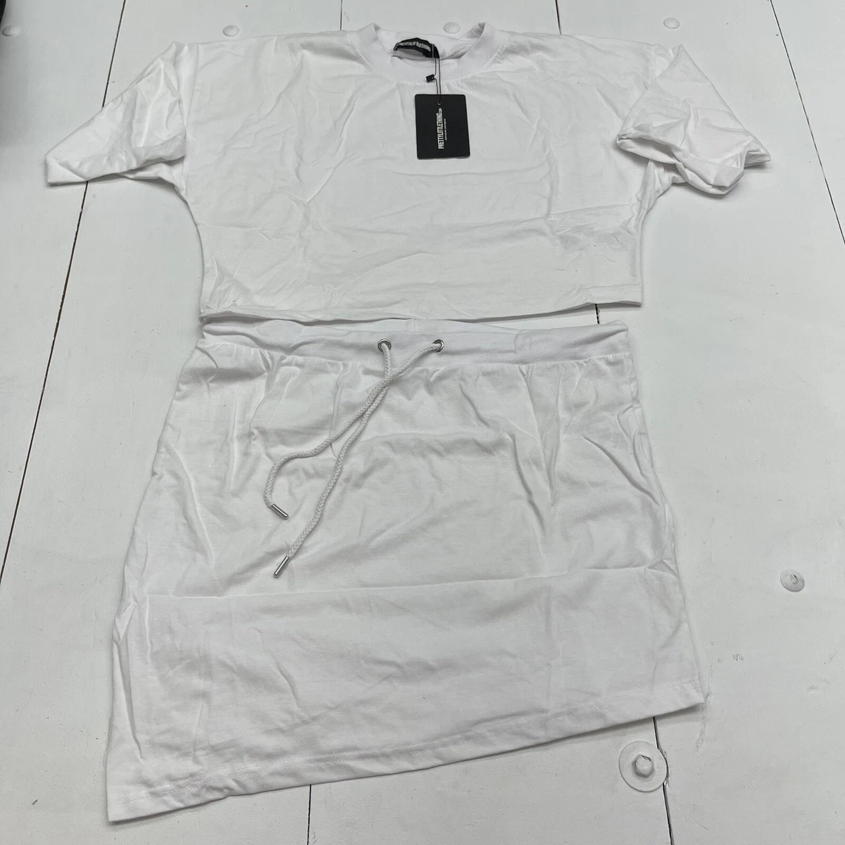 Pretty little thing top white cut out dress