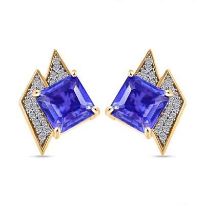 GP Amore Collection Asscher Cut Blue Quartz and Multi Gemstone 4.65 ctw