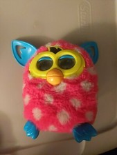 Furby Boom Hasbro 2012 WORKS Hot Pink W/ White Polka Dots Interactive Toy