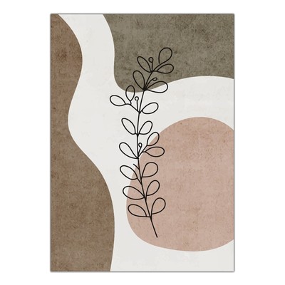 Canvas Canvas Canvas Picture Poster - Minimal Illustration Abstract Leaves A007-D0011