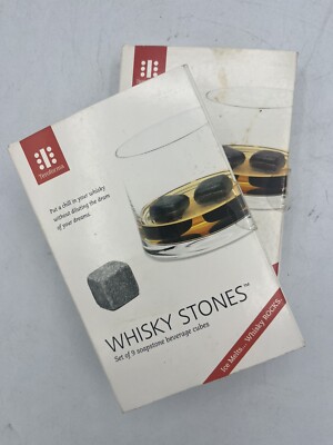Set Of 2 Teroforma Whisky Stones Beverage Sopastone  - Set of 9 Cubes