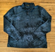 Ted Baker MMB Crown Polo Mens Indigo Tie Dye LS Cotton Pique - 4