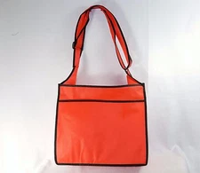 Red Fabric Reusable Tote ~ 15"x14", Shopping, Crafts, Gym, Beach, Spa ~ #BG-113