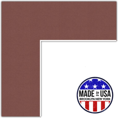 ArtToFrames Custom Brown Brique Picture Photo Frame Mat Matting Board SM