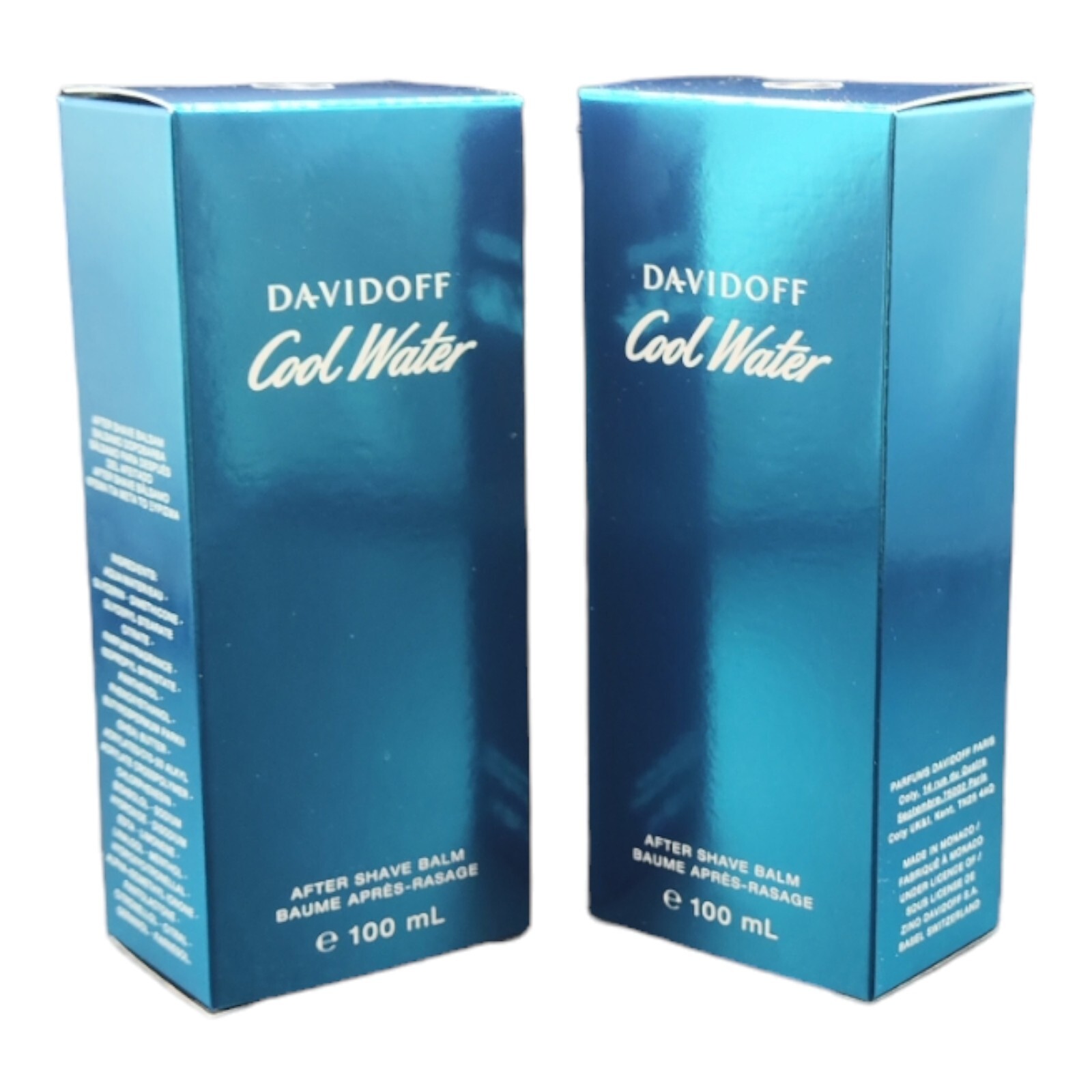 Davidoff Cool Water Man - Men 2 x 100 ml After Shave Balm Set Nach der Rasur